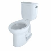 Toto Toilet w/Right-Hand Lever, Elngtd, Cotton, 1.28 gpf, E-Max, Floor Mount, Elongated, Cotton CST244EFR#01